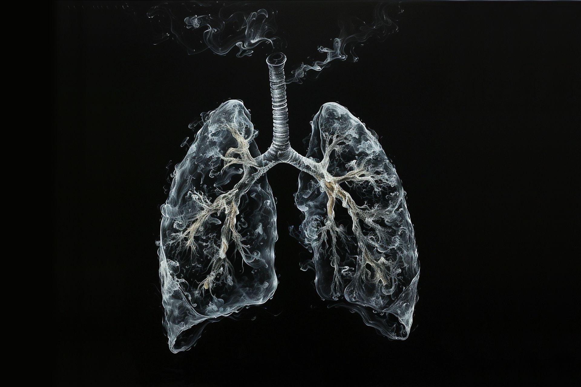 Recreación de pulmones dañados por el tabaco. Codigo2 Studios